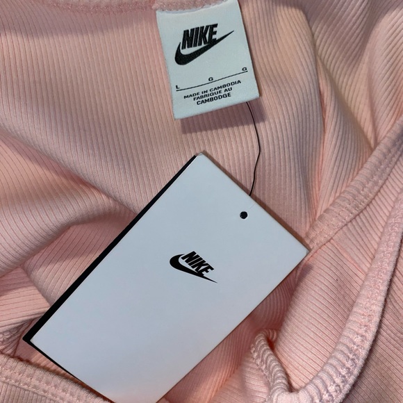 NWT Nike Sportswear Essentials Pink Ribbed Dress Size Large - Picture 9 of 12